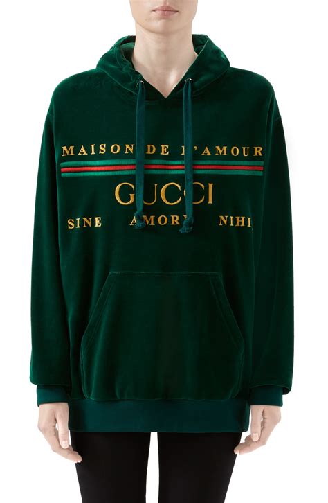 gucci flower hoodie women's|gucci velour sweatsuit.